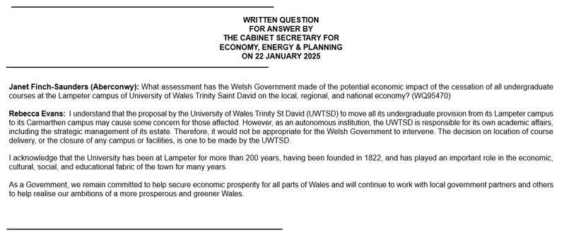 JanetFSMS's tweet photo. Falch o gefnogi protest Achub Campws Llambed yn y Senedd heddiw

Proud to support the Save Lampeter Campus protest at the Senedd today

@WelshGovernment have made NO assessment of the economic impact of the decision by @UWTSD 

Disappointing! Siomedig Iawn! https://t.co/ha0aCT02Kj