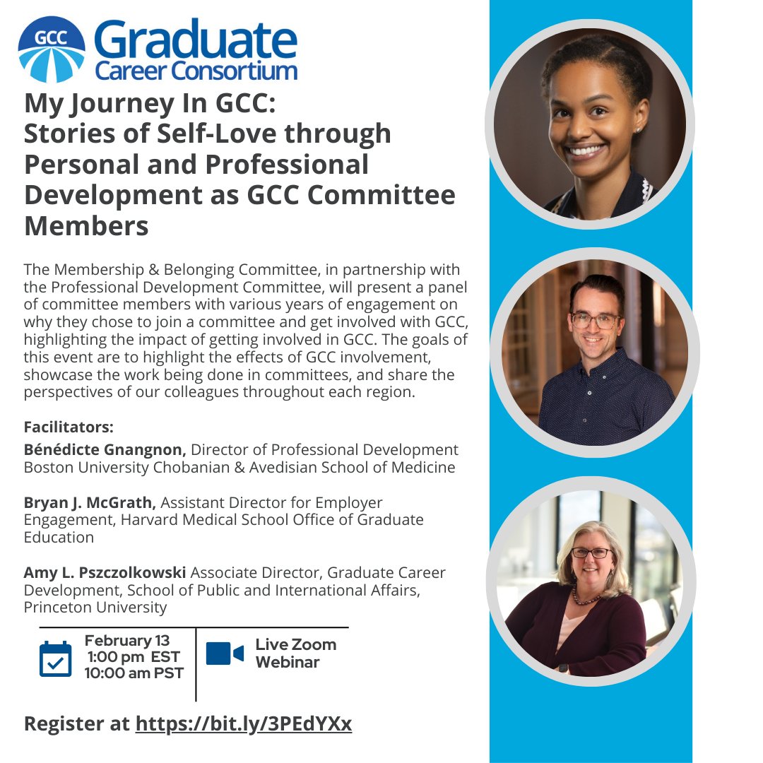 GCC members, learn more about the value of volunteering with our organization during this online panel planned for Thursday, February 13, 1-2 PM Eastern. 
bit.ly/3PEdYXx