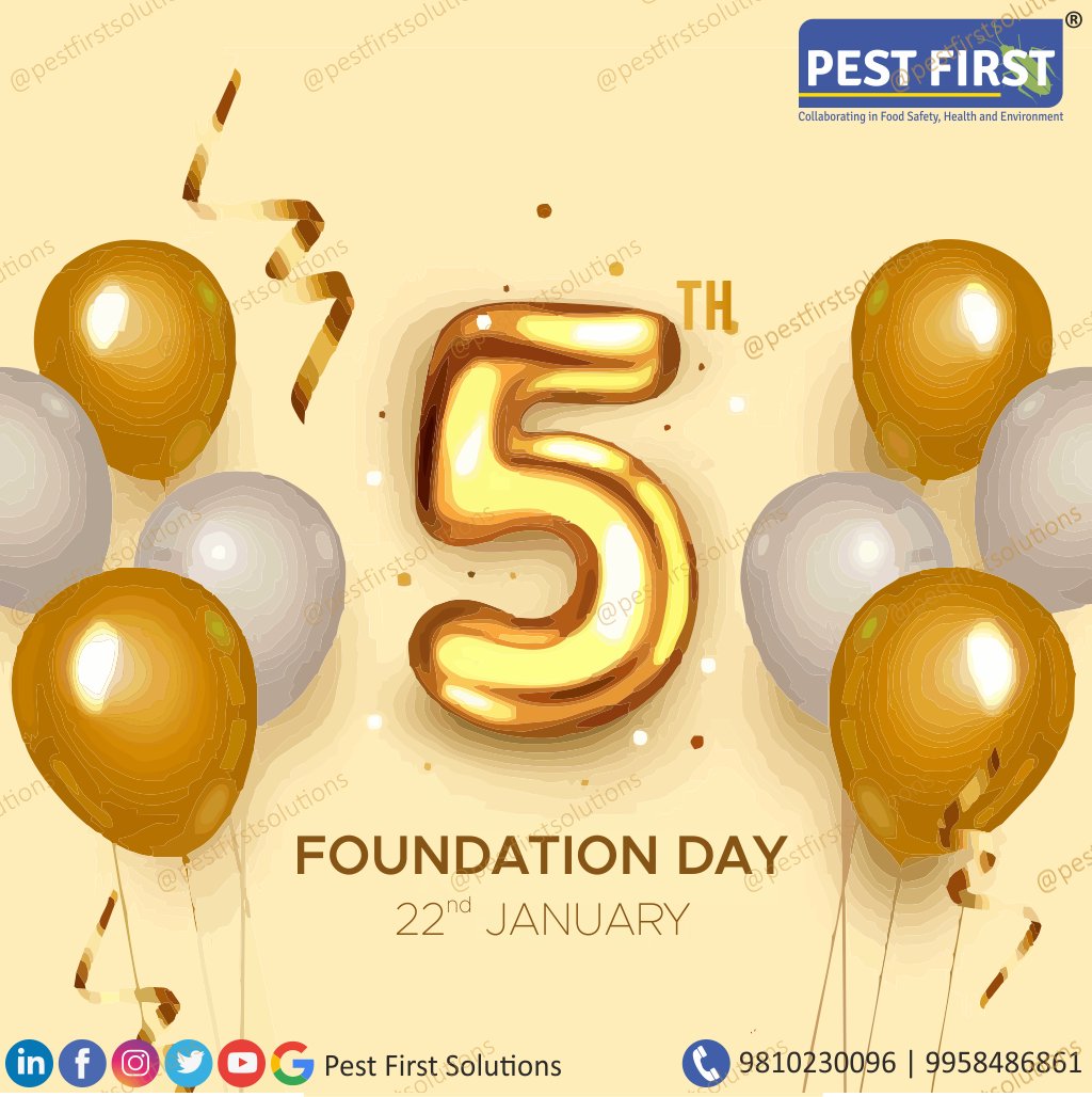 PestFirstSoln's tweet photo. #pestfirstsolutions celebrates 5 years of protecting homes &amp; businesses from pests! 🐜🏡

Thank you to our clients, partners &amp; team for trusting us on this journey. Here's to a healthier, pest-free future together! 💪

#5YearsStrong #PestControl #AnniversaryCelebration #ThankYou https://t.co/fOLH0TodyD
