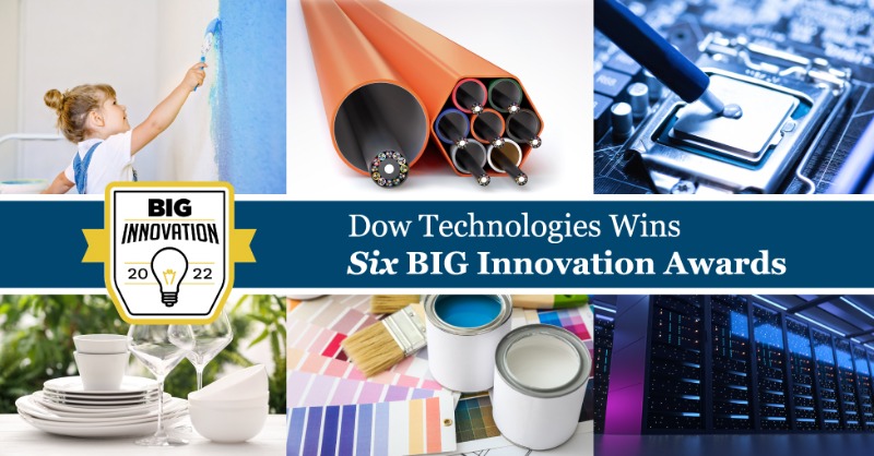 DowNewsroom's tweet photo. Congratulations, #TeamDow on being honored with six BIG Innovation Awards from @BIGAwards in 2025—equaling our total from 2024.​
​
Learn more about our award-winning products.