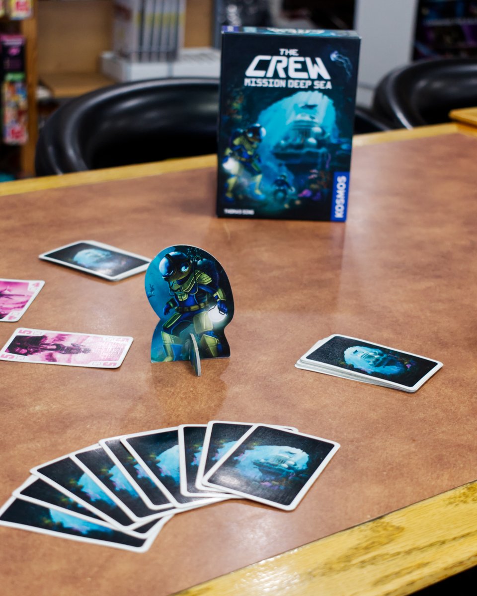 missiongames's tweet photo. Submerge yourself in fun with this cooperative trick taking game. Maddy's staff pick is The Crew: Mission Deep Sea. 

#staffpick #thameskosmos #cooperativegame #flgs https://t.co/J9jHFTjsYP