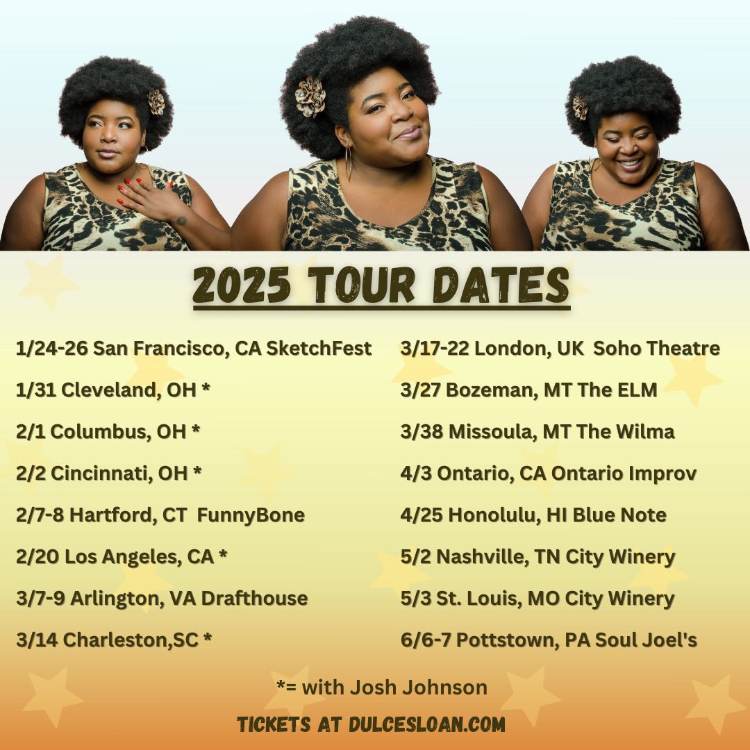 *TOUR ANNOUNCEMENT***
Ya girl is outside once again for the 9-9 and the 2000. I’m working on a new hour and would love to share it with yall. AND I’m doing shows with @joshjohnson because y’all know my favorite thing in the world is bothering Josh. Can I come to your city?