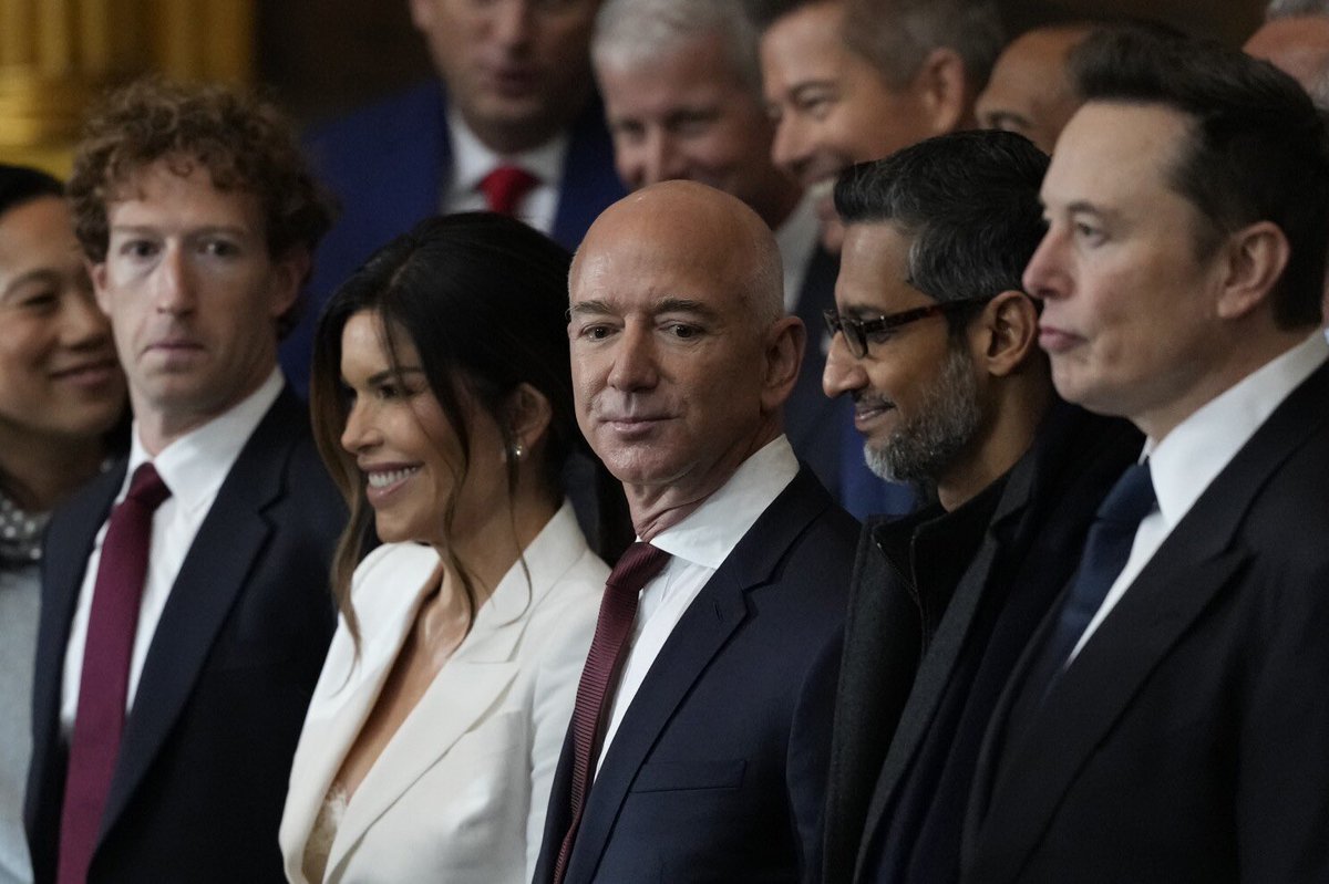 Big Tech at Trump’s Inauguration

// 🧵

$AAPL $TSLA $META