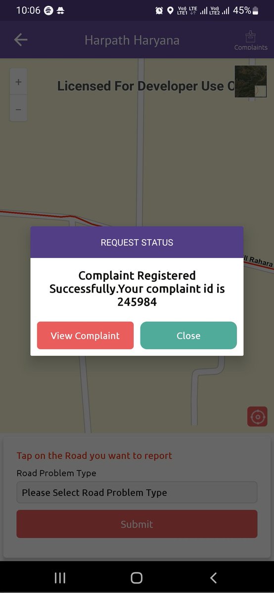 Harpath - Haryana Road Complaint App tweet media
