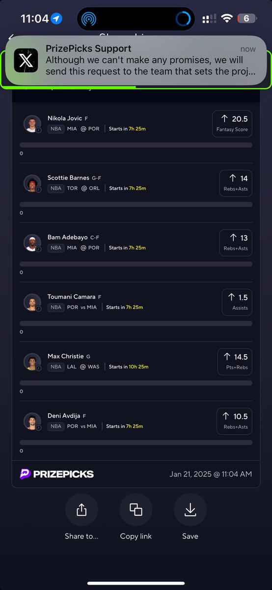 proplockss's tweet photo. 6 man SMACKER 🤝🤝🤝
50$ tow two people when it SMACKES
Must be following ALL🔐
Bam RA - @parlay_plug👌
Me - Scottie Barnes RA 🔐
Max christie PR - @Q_wylin ☢️
Camara assit 1.5 - @prizepicksowes ✅
Jovic 20.5 Fantasy- @3xProp 🔥
Deni 10.5 RA @RxchRitchy 😈
#NBA 🏀 | #POTD 🔐 |#trending 👀| #PRIZEPICKS ☢️ | #Giveaway