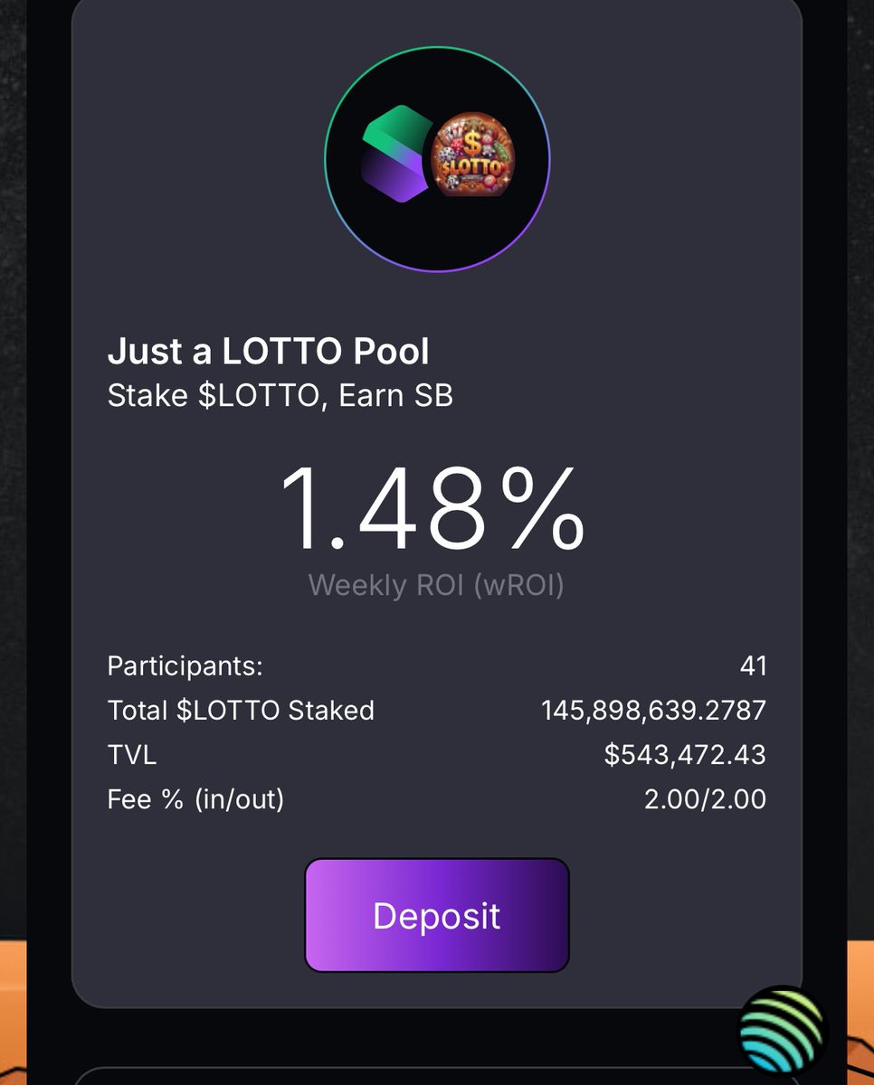 ShaynerBLL's tweet image. $LOTTO up to 145M tokens staked... 

Did I stake my entire 40M? Yes.

I&apos;m not selling and I&apos;ll get paid everyday, it&apos;s a no brainer. 

If that isn&apos;t BULLISH idk what is!