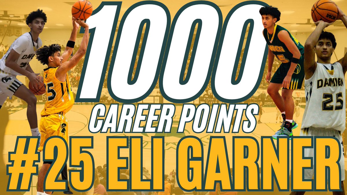 Damien Basketball (@damienbasketba1) on Twitter photo Congratulations to Eli Garner who crossed 1,000 Career Points during Friday's win over Chino Hills! The 6'5 junior became the 21st player in Damien Basketball History to join the 1,000 Point Club! We can't wait for what's next!🔰 <a href="/EliGarner_/">Elijah Garner</a> Congratulations to Eli Garner who crossed 1,000 Career Points during Friday's win over Chino Hills! The 6'5 junior became the 21st player in Damien Basketball History to join the 1,000 Point Club! We can't wait for what's next!🔰 <a href="/EliGarner_/">Elijah Garner</a>