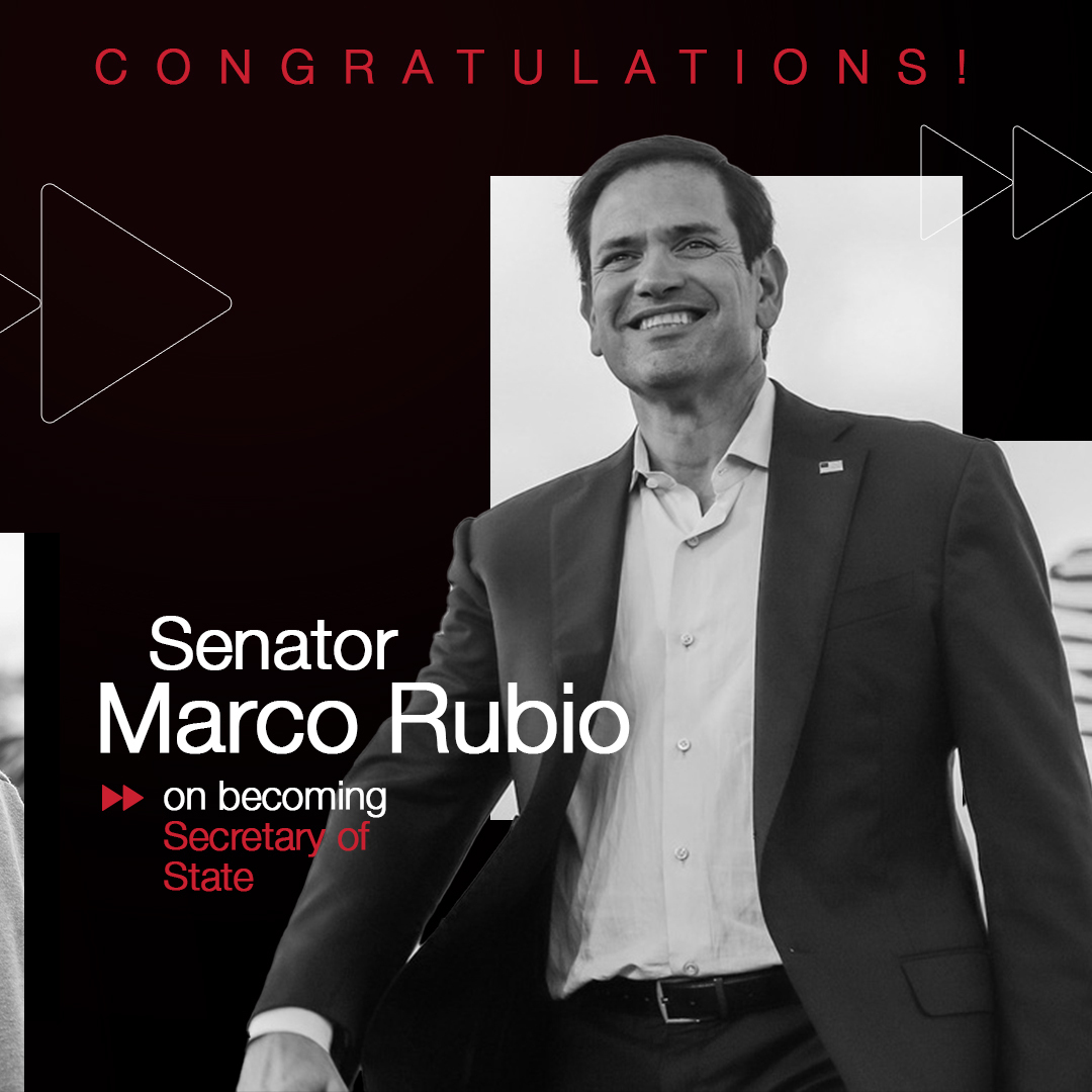 Targeted Victory (@targetedvictory) on Twitter photo Congratulations to <a href="/marcorubio/">Marco Rubio</a> on his unanimous confirmation as the new Secretary of State! Congratulations to <a href="/marcorubio/">Marco Rubio</a> on his unanimous confirmation as the new Secretary of State!