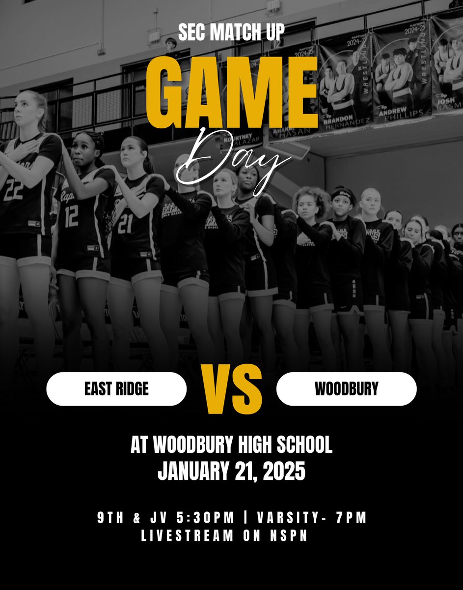 🔥Come and cheer us on tonight at Woodbury H.S. as we take on the Royals in a SEC matchup! 🔥