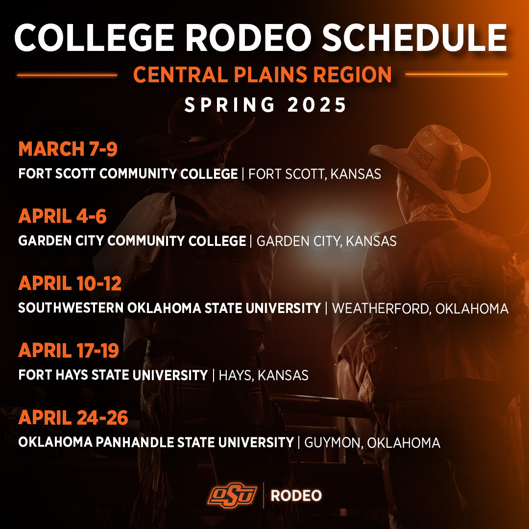 OSU Rodeo is gearing up for another spring season 🔥

Check out where you can see the Cowboys and Cowgirls in action! 🤠