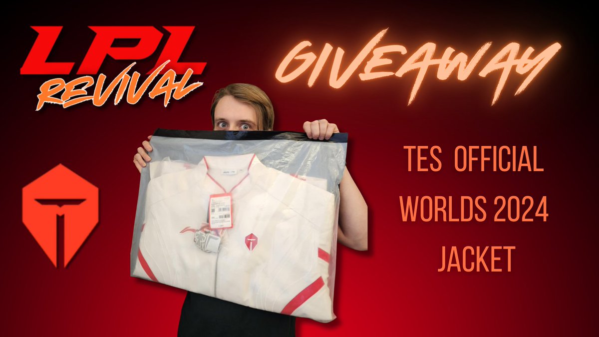 LPL English Revival (@lplrevival) on Twitter photo We are excited to announce we are doing a giveaway to celebrate the LPL Revival being well and truly underway!
We're giving away the Worlds 2024 Official <a href="/TOP_Esports_/">TOPESPORTS</a> Jacket to one lucky fan!
The winner will be announced live on broadcast on Feb 8th!
gleam.io/SJSlc/tes-worl… We are excited to announce we are doing a giveaway to celebrate the LPL Revival being well and truly underway!
We're giving away the Worlds 2024 Official <a href="/TOP_Esports_/">TOPESPORTS</a> Jacket to one lucky fan!
The winner will be announced live on broadcast on Feb 8th!
gleam.io/SJSlc/tes-worl…