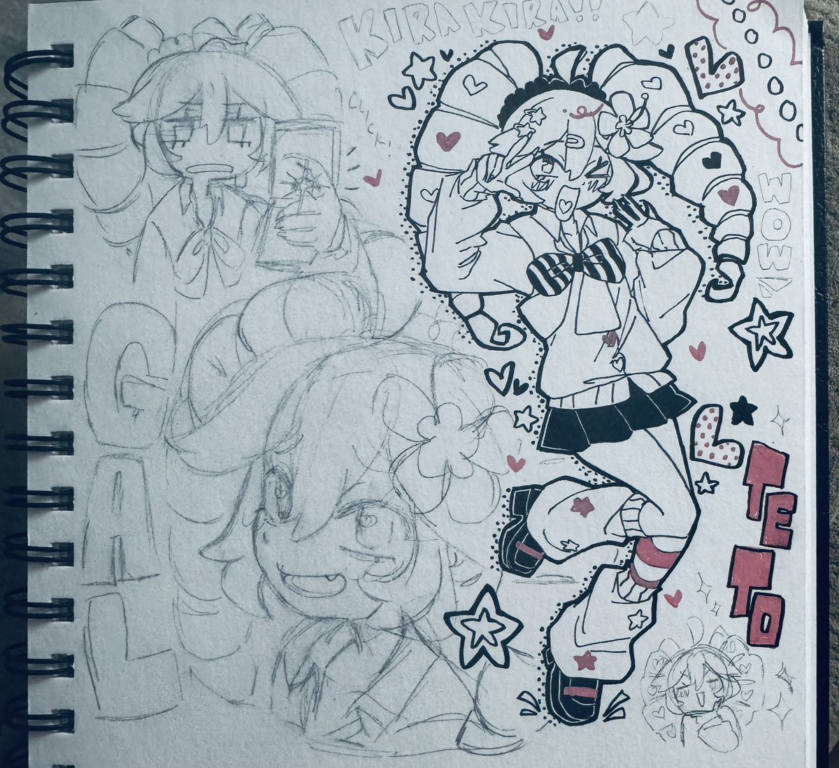 mahouexe's tweet photo. Gyaru kasane teto sketchbook moment !!! https://t.co/906HCc12V8