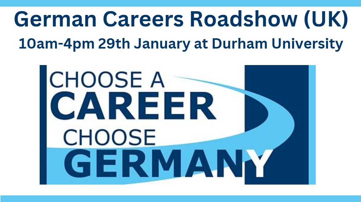 North East &amp; UK schools Y8-Y13 and university students: #German Careers Roadshow 29 Jan in Durham. Join in a varied programme with employers, workshops on careers and study opportunities, presentations and a quiz with prizes.
expressyourselfne.com/german-careers…