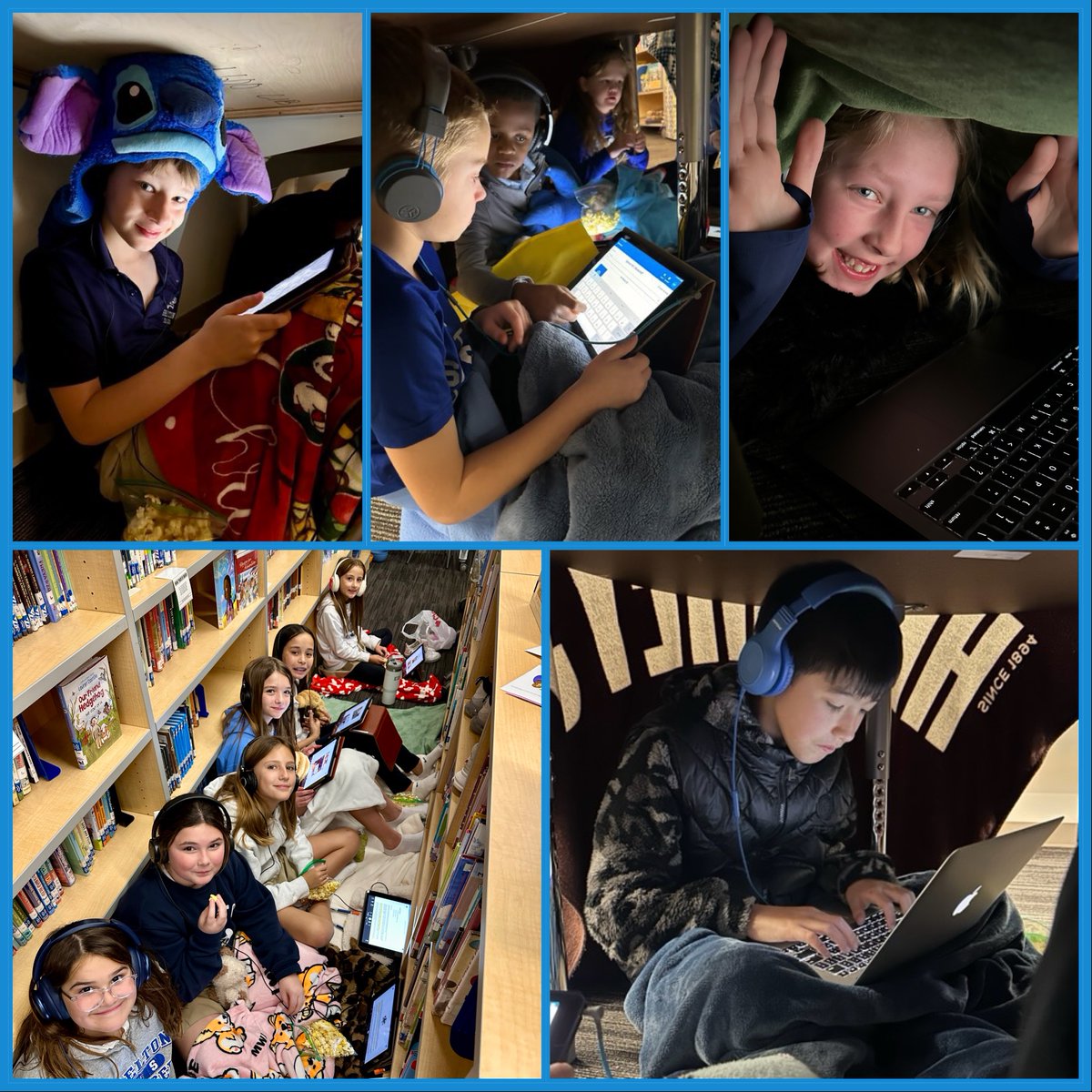 SheltonSchool's tweet image. Annual Read ‘n Feed with 3rd-5th Graders! Students are reading in forts with the help of Learning Ally. Shelton has moved up from spot #93 to #27 in the “Great Reading Games!” Keep reading, Chargers! 📚 #sheltondallas #sheltonreads #learningally