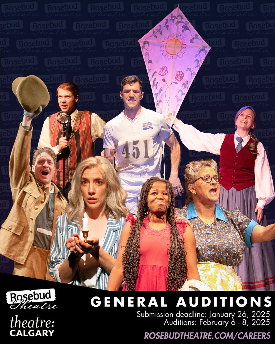 📣 2025 GENERAL AUDITIONS NOTICE 📣

We're thrilled to be partnering with Theatre Calgary for our 2025 General Auditions from February 6 - 8, 2025! 
For more information, including audition guidelines and submission procedure, please visit RosebudTheatre.com/careers.
#rosebudtheatre