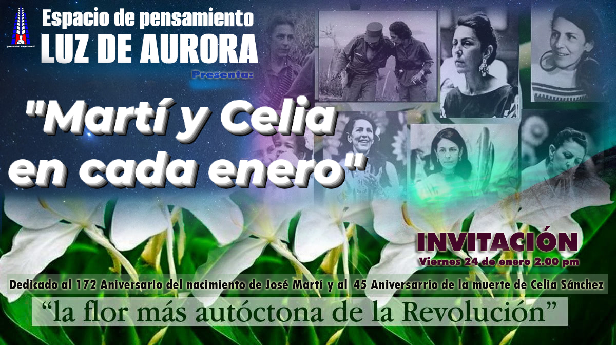 Dedicado al 45 aniversario de la muerte de Celia  Sánchez y el 172  aniversario del nacimiento del Apóstol Nacional José  Martí. #MemorialJoseMartí
#LuzDeAurora