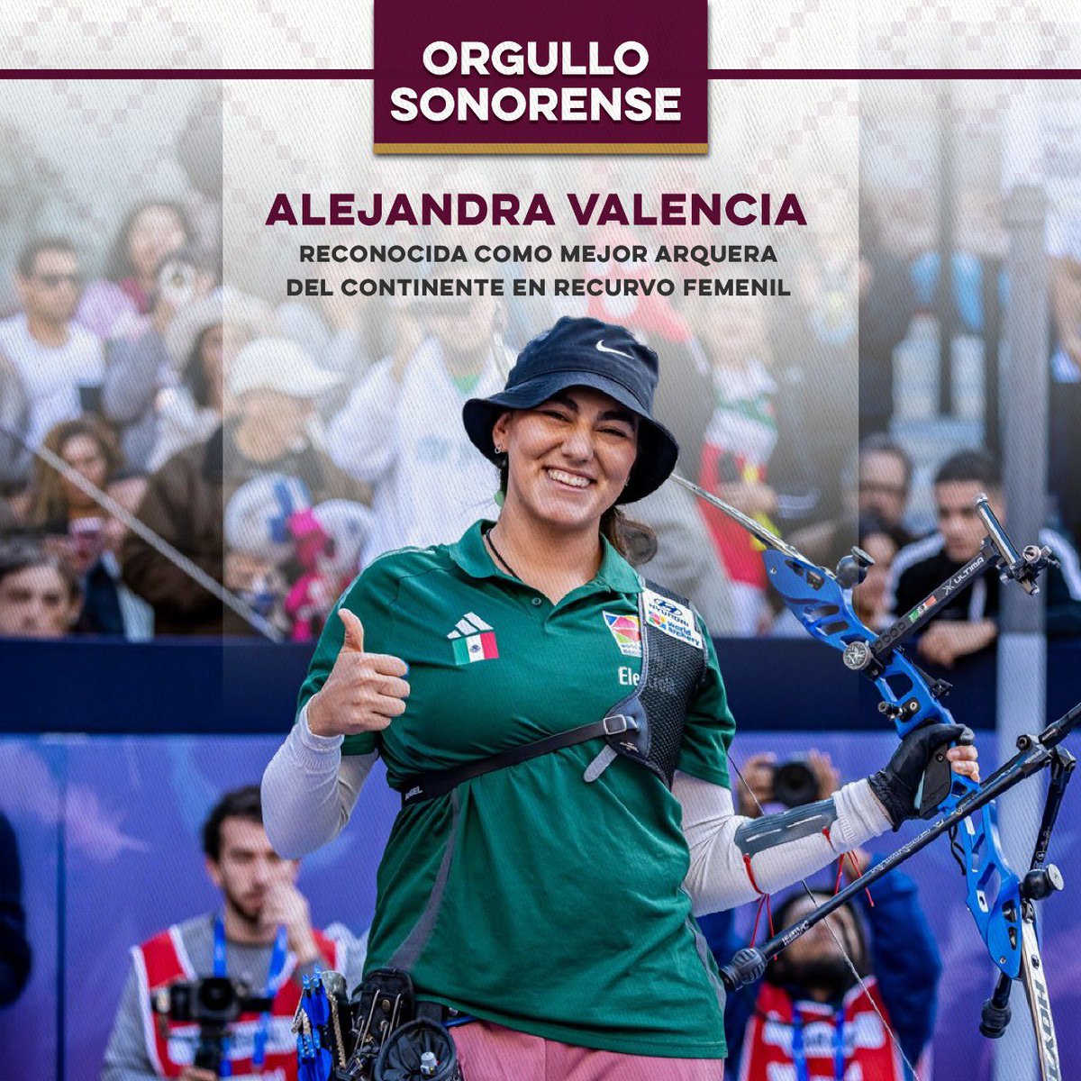 Alfonso Durazo (@alfonsodurazo) on Twitter photo Mi más grande felicitación a mi queridísima Alejandra Valencia (<a href="/micozito/">alejandra valencia</a>), quien, por sus extraordinarios logros en 2024, ha sido reconocida como la mejor arquera del continente en arco recurvo femenil por World Archery Americas.
¡Un orgullo para Sonora! 🙌 Mi más grande felicitación a mi queridísima Alejandra Valencia (<a href="/micozito/">alejandra valencia</a>), quien, por sus extraordinarios logros en 2024, ha sido reconocida como la mejor arquera del continente en arco recurvo femenil por World Archery Americas.
¡Un orgullo para Sonora! 🙌