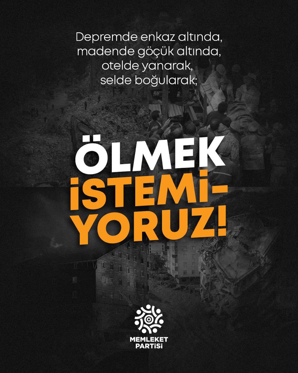 Yıllardır ihmaller var, sorumluluk yok. Yıllardır suçlular var, tek bir istifa yok. Biz artık ölmek istemiyoruz!