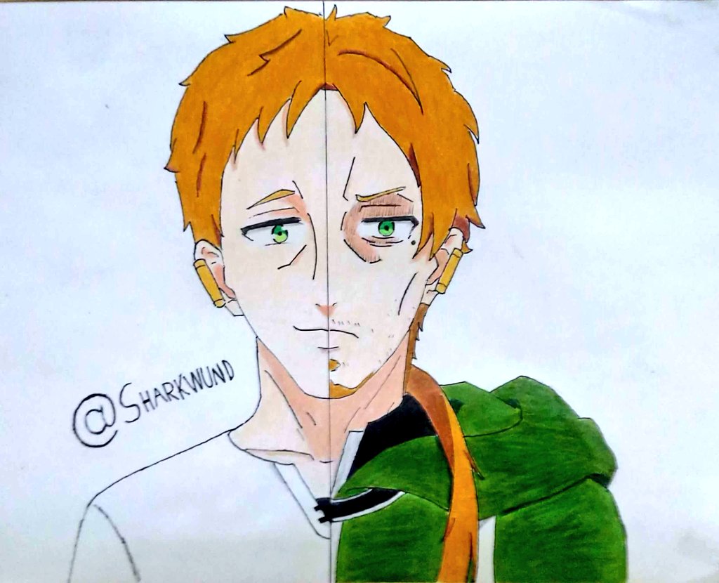 Sharkwund's tweet photo. Paul Greyrat - before and after teletransport incident
#MushokuTensei https://t.co/EO1NbevS4l