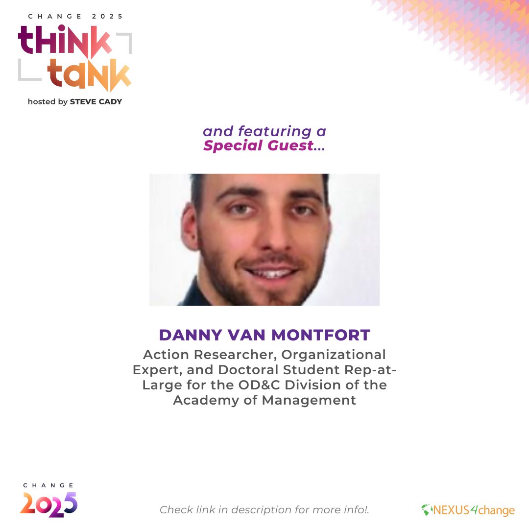 NEXUS4change's tweet photo. Register for 1/23: https://t.co/0ZqKRxB3V1 👈

Join David Coghlan, Carol Gorelick, Tonnie van der Zouwen and Danny Van Montfort! Each are leading-edge #practitioners and #experts

Discuss and share experiences/thoughts of the human heart at the center of OD&amp;C. 🌇

#change #event https://t.co/FtTXEhW2la