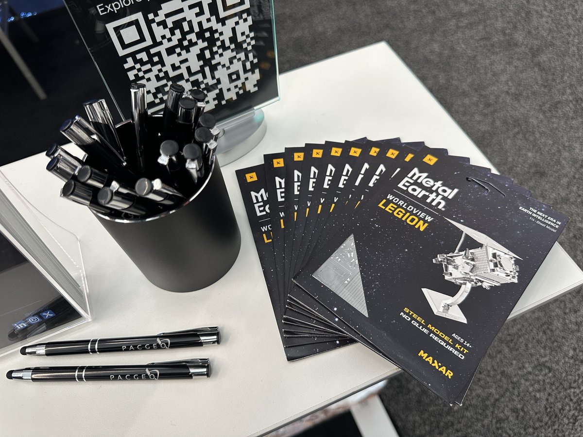 Day 2 of <a href="/AMEroundup/">AME Roundup</a> is here, and we're at Booth 1000, ready to provide expert guidance on leveraging advanced satellite imagery for your projects. ⛏️Be sure to pick up some of our giveaways including models of @Maxar's WorldView Legion satellite. 🛰️

#AMERoundup #AMERoundup2025