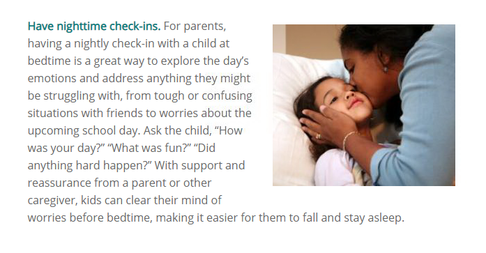 BrookesPubCo's tweet photo. Nightly check-ins with children are a good way to explore the day’s emotions. (Read this post for 10 more #SocialEmotional supports for young children: https://t.co/LJXSx3X3fb) #EarlyChildhood #EarlyYears #SEL https://t.co/oJfnasq5c2