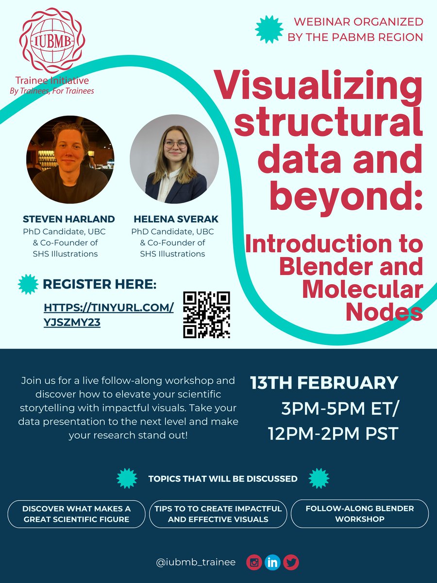 Join us for an engaging Scientific Communication Workshop designed to empower scientists like you to share your work with clarity, impact, and creativity.
🗓️: Feb 13th at 12PM PT/3PM ET on Zoom
🎓 Featuring: Two biochemistry PhD candidates, Steven Harland and Helena Sverak.