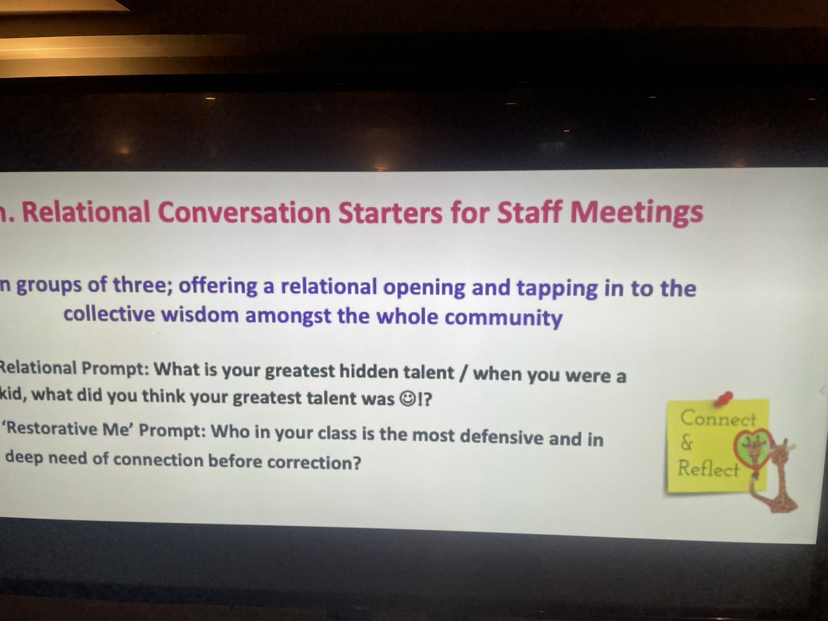 mstowerp's tweet image. Working with Ubuntu Team Leaders in Yr 1 of our School Culture Partnership today where we focussed on prioritising ways to bring the adults/staff team on the restorative journey with us through modelling, scaffolding relational experiences & continuous opportunities to reflect 🦒