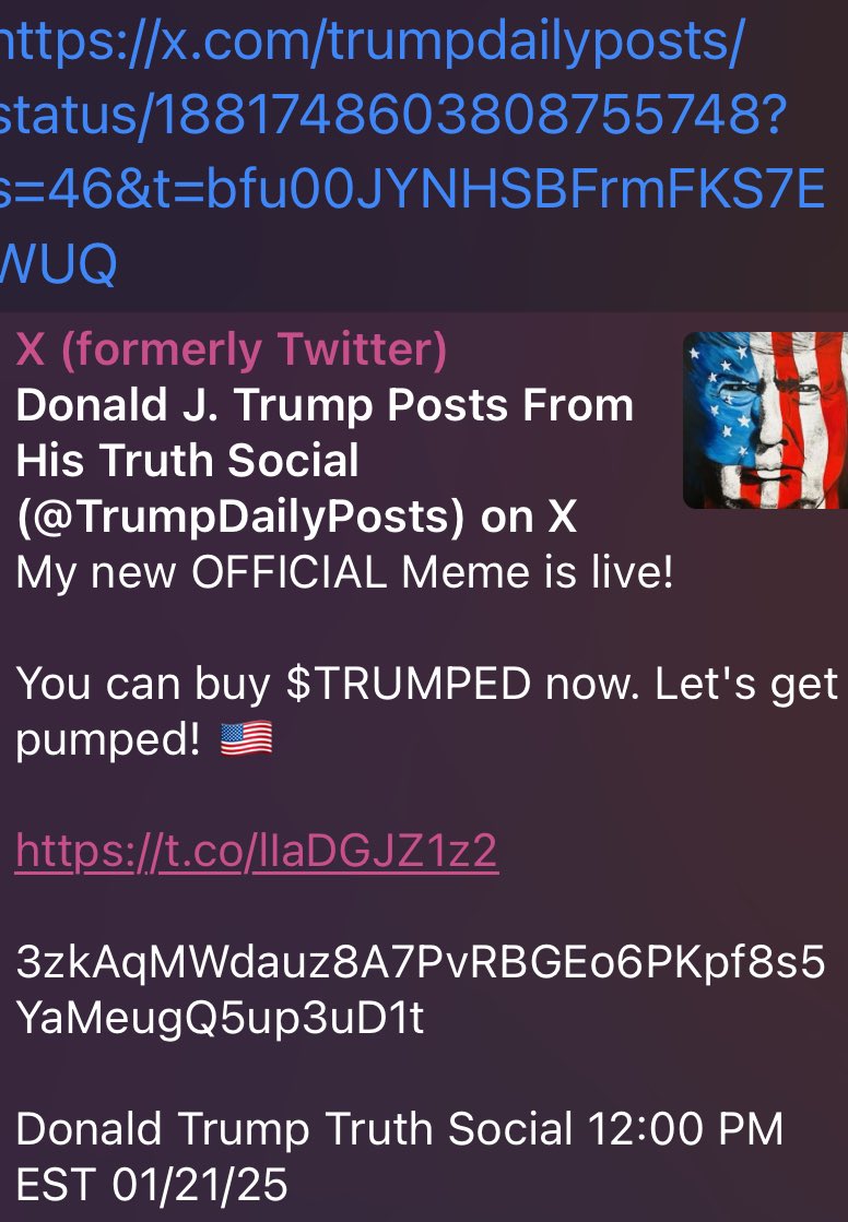 _cryptopuma's tweet image. Wtf is going on ? Trump page was hacked about 30 min ago and scammed people on a $TRUMP, and no one gives a shit about it ?