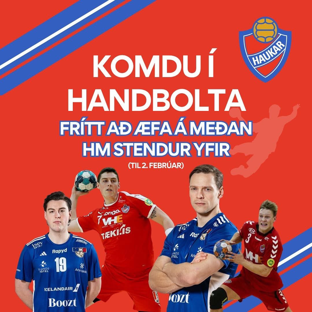 Komdu í handbolta með Haukum. Það verður frítt að æfa á meðan HM stendur yfir

haukar.is/aefingatoflur

(Til 2.feb)