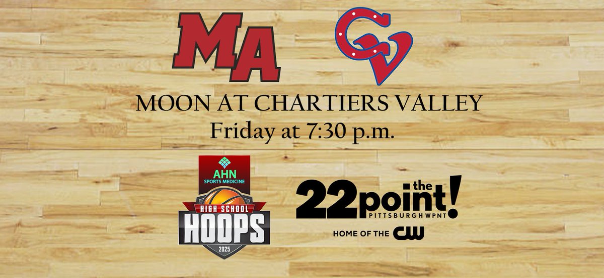 22 The Point (@22thepoint) on Twitter photo THE BATTLE IN BRIDGEVILLE π₯
π <a href="/MoonTigersBB/">Moon Tigers Basketball</a> π <a href="/CharValleyHoops/">Chartiers Valley Basketball</a>
ποΈ Friday
β° 7:30 p.m.
πΊ 22 The Point
π€ <a href="/AHNtoday/">AHN</a>
<a href="/MoonAreaTigers/">Moon Tiger Athletics</a> <a href="/CVColtsAD/">CV Colts Athletics</a> <a href="/mikey_santicola/">Michael santicola</a> <a href="/BJay030/">Jayden Davis</a> THE BATTLE IN BRIDGEVILLE π₯
π <a href="/MoonTigersBB/">Moon Tigers Basketball</a> π <a href="/CharValleyHoops/">Chartiers Valley Basketball</a>
ποΈ Friday
β° 7:30 p.m.
πΊ 22 The Point
π€ <a href="/AHNtoday/">AHN</a>
<a href="/MoonAreaTigers/">Moon Tiger Athletics</a> <a href="/CVColtsAD/">CV Colts Athletics</a> <a href="/mikey_santicola/">Michael santicola</a> <a href="/BJay030/">Jayden Davis</a>
