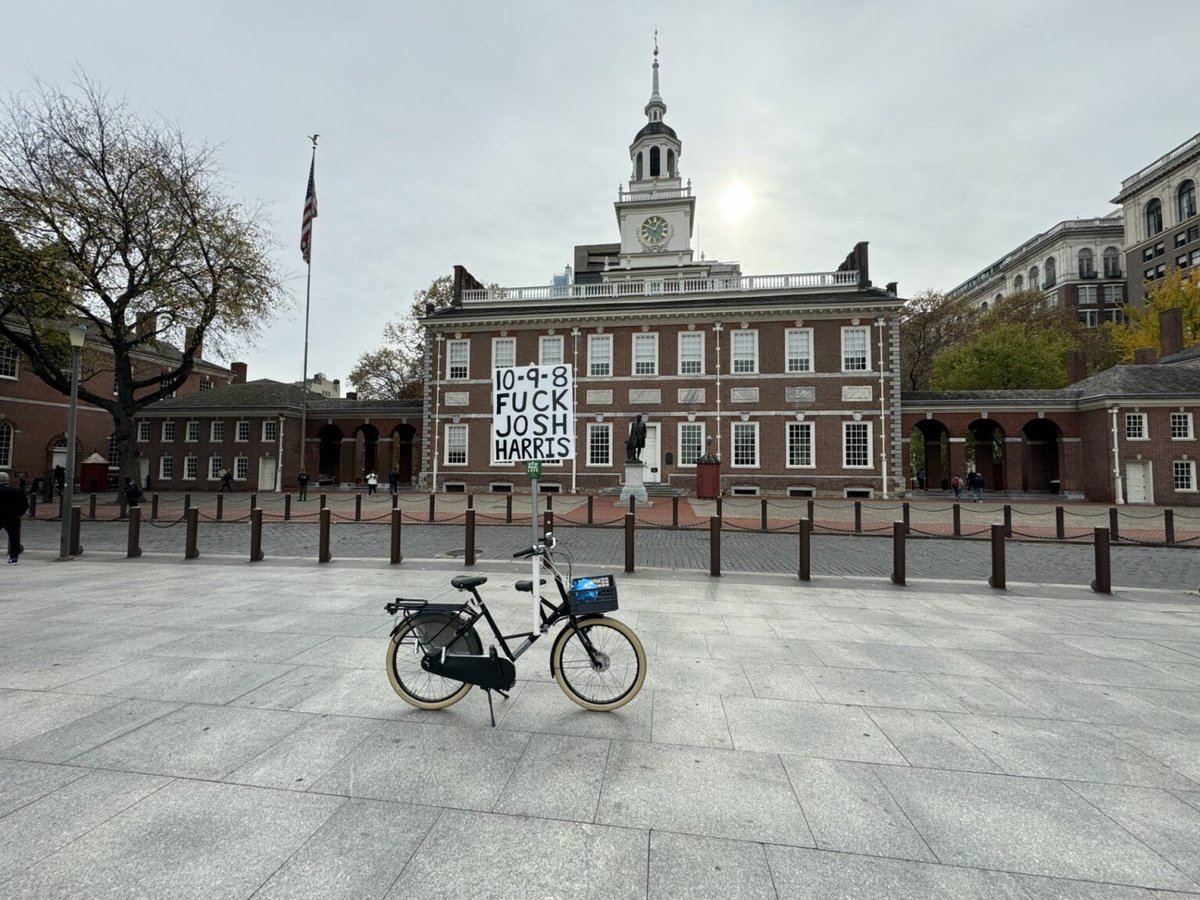 CrossingBroad's tweet photo. Someone in Philly is literally going on a “Josh Harris Fuck You” Tour https://t.co/xGnYni4woi