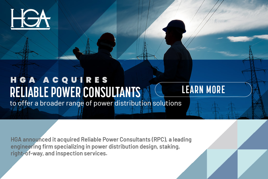 HGA_llc's tweet photo. HGA announced it acquired Reliable Power Consultants (RPC), a leading engineering firm specializing in power distribution design, staking, right-of-way, and inspection services. Learn more >> https://t.co/fkn4OPiOn2 https://t.co/MIB6DHkTVM