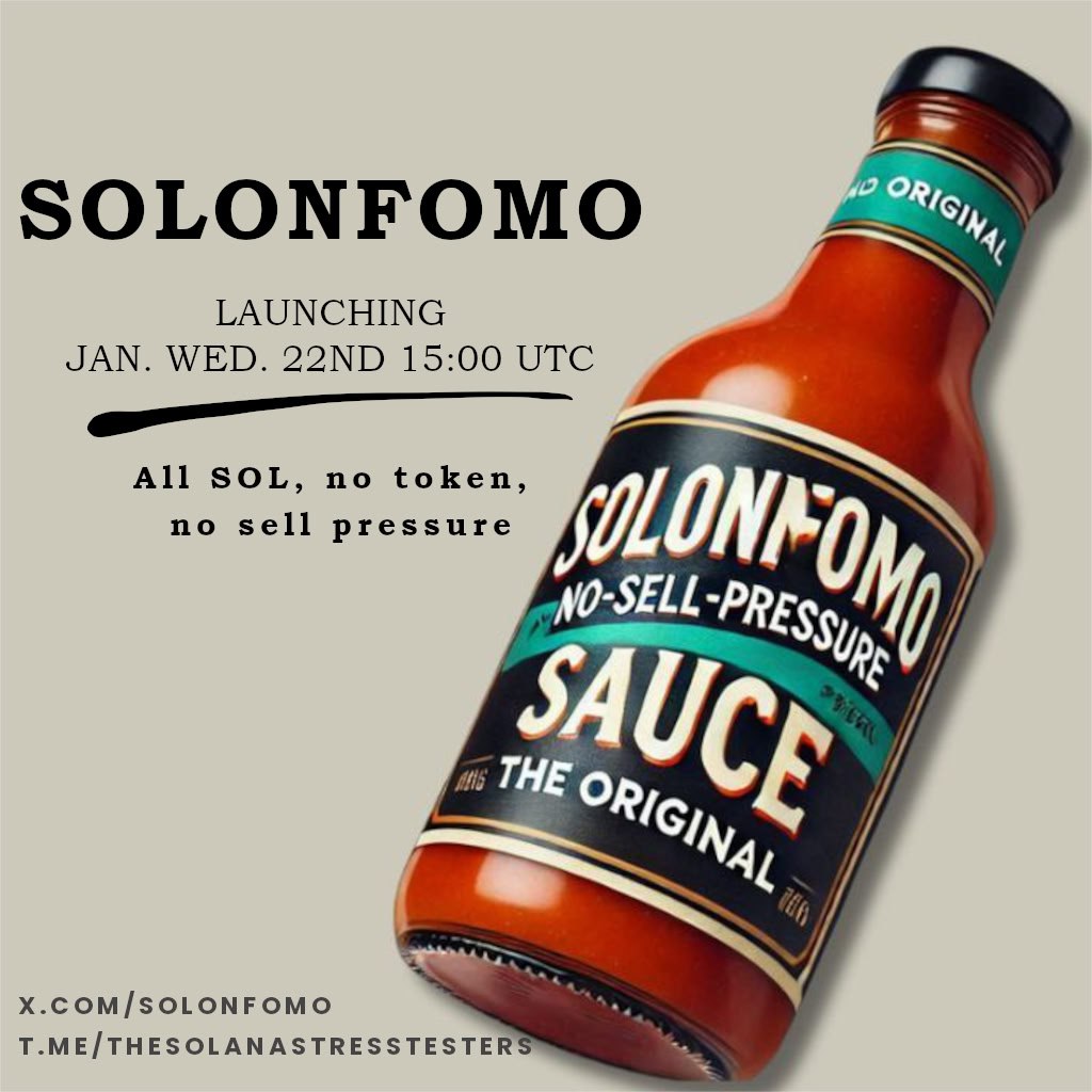 SolOnFomo's tweet photo. IT'S TIME FOR THE BIG ONE.

Launching in 21 hours. https://t.co/YimCxuOqnB