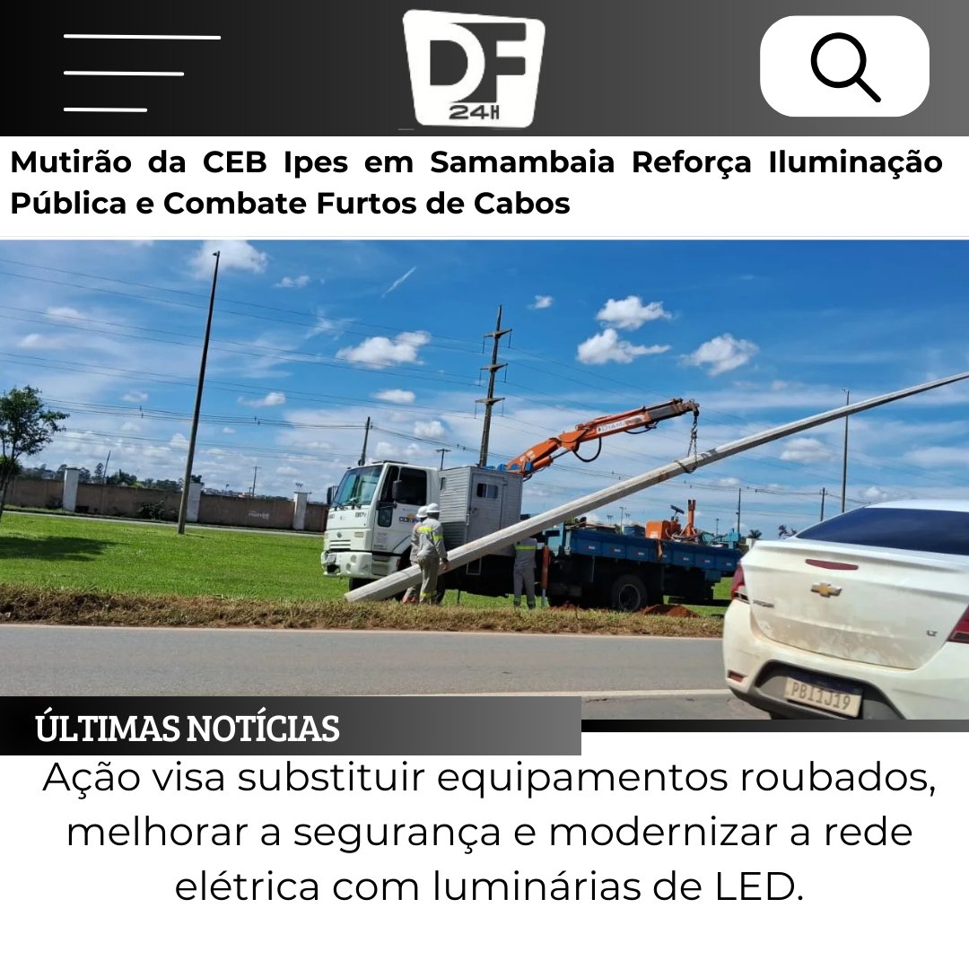 PortalDf24hs's tweet image. 💡🚧 CEB Ipes em ação!
O mutirão em Samambaia está trazendo de volta a luz e a segurança com a reposição de luminárias e cabos furtados. Juntos, vamos iluminar nossas ruas e combater o crime!
#IluminaçãoPública #Segurança #Samambaia #CEBIpes