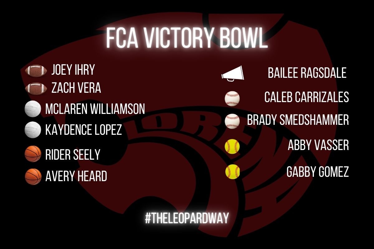 Congratulations to the LHS student-athletes selected to play in this year's Victory Bowl.  👏

We are excited for them and know they will represent Lorena well! 🥳

#TheLeopardWay