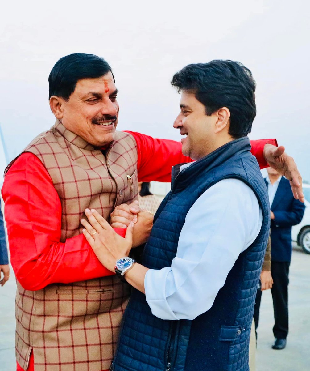 Jay Jay Maharaj 
<a href="/JM_Scindia/">Jyotiraditya M. Scindia</a> <a href="/DrMohanYadav51/">Dr Mohan Yadav</a>