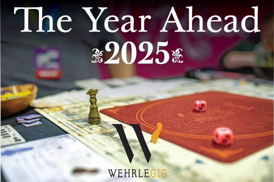 Cole Wehrle (@colewehrle) on Twitter photo This Wednesday, January 22nd at 2pm CST/ 3pm EST, Drew and I will be hosting our annual <a href="/wehrlegig/">Wehrlegig Games</a> We'll be reflecting a bit on 2024 and showing you all a bit of what we have in store for the coming year. See you over on Twitch! twitch.tv/wehrlegiggames This Wednesday, January 22nd at 2pm CST/ 3pm EST, Drew and I will be hosting our annual <a href="/wehrlegig/">Wehrlegig Games</a> We'll be reflecting a bit on 2024 and showing you all a bit of what we have in store for the coming year. See you over on Twitch! twitch.tv/wehrlegiggames