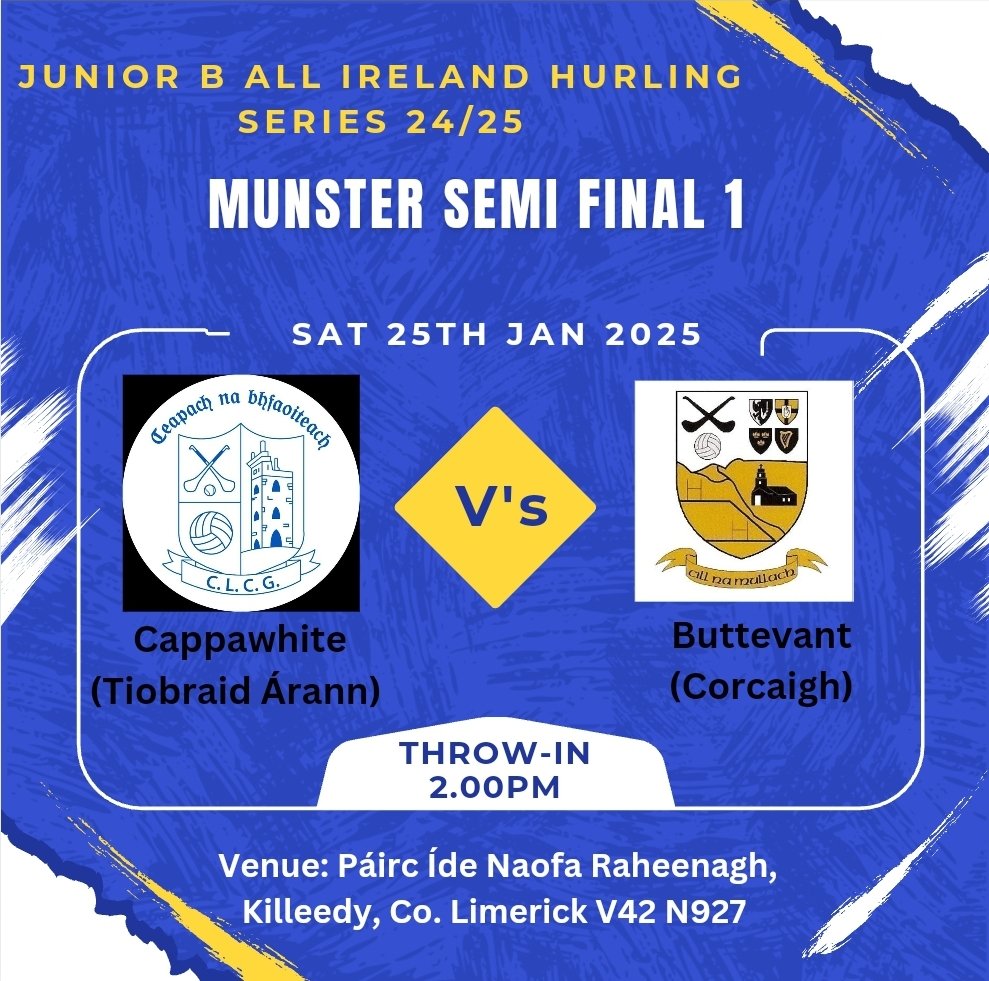 <a href="/ButtevantGAA/">Buttevant GAA</a> <a href="/cappawhitegaa/">Cappawhite GAA</a> <a href="/TipperaryGAA/">Tipperary GAA</a> <a href="/OfficialCorkGAA/">Cork GAA</a> <a href="/BigRedBench/">RedFM Sport</a> <a href="/TippMid/">Tipp Mid West Radio Sports</a> <a href="/MunsterGAA/">Munster GAA / Comhairle na Mumhan</a>