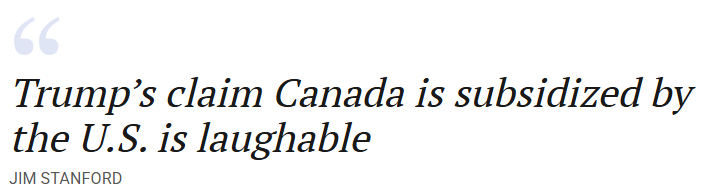 This is a rich mythbuster by Gabe Friedman <a href="/GabeFriedz/">Gabe Friedman</a> for the <a href="/financialpost/">Financial Post</a> on what becoming the 51st state would really mean: financialpost.com/news/economy/w…. Borders are not just a 'friction'. They help to ground investment so we can be more than a northern hinterland in NA. #cdnecon