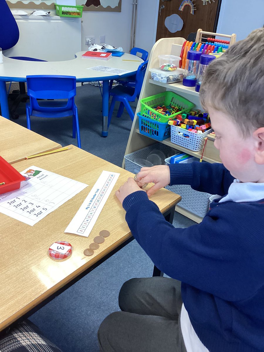 StNicksEarly's tweet photo. #StNicksReception have been working hard in maths this week estimating. They made some sensible guesses on how many objects were in each jar and then counted them carefully to see how close they were. #StNicksDiscover #StNicksMaths https://t.co/kzEEoY9Wmd