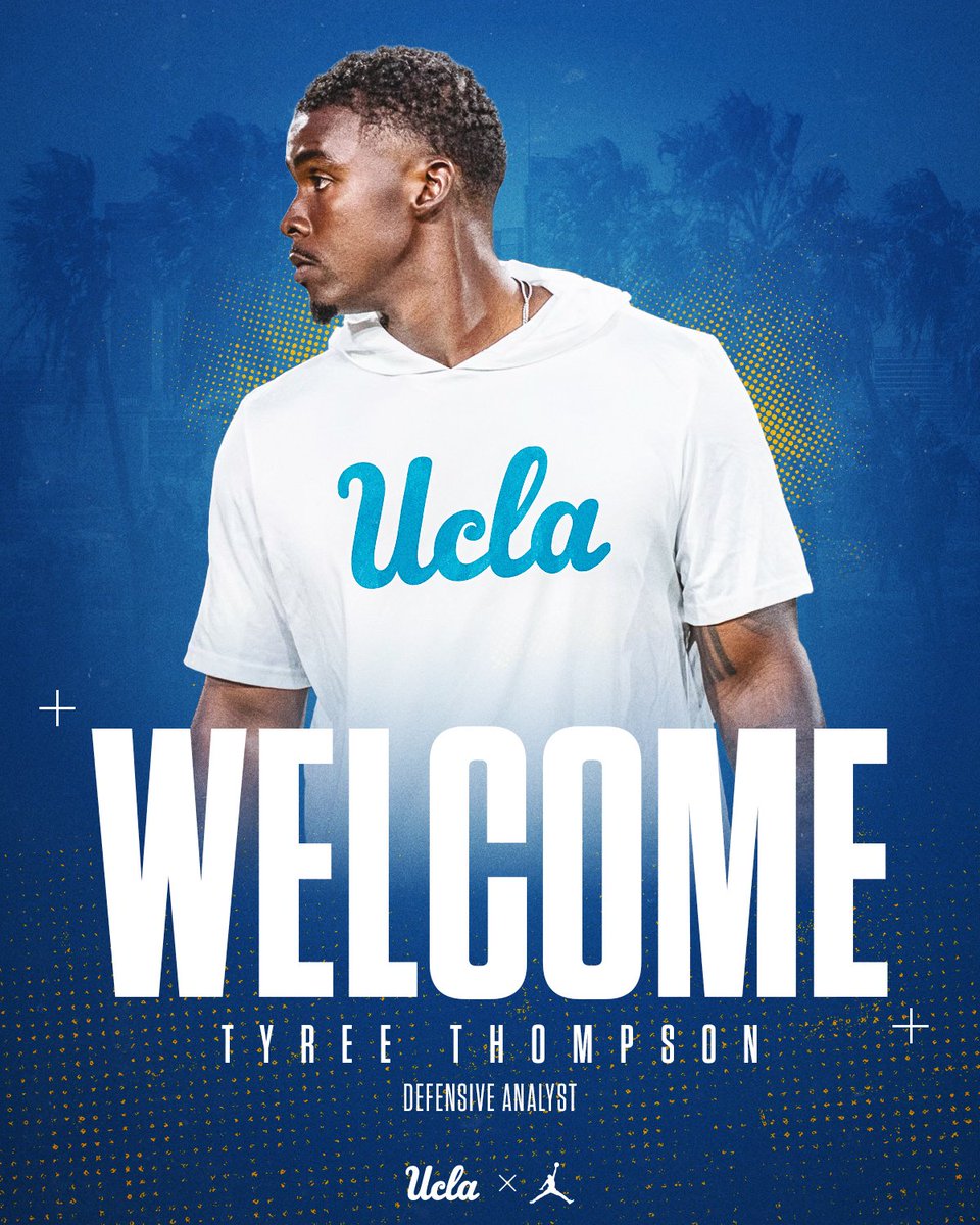 UCLA Football (@uclafootball) on Twitter photo Tyree Thompson (<a href="/TyreeThompson05/">Coach Thompson</a>) makes his return to UCLA Football as a Defensive Analyst
ℹ️: ucla.in/3WsR3Ch
#GoBruins Tyree Thompson (<a href="/TyreeThompson05/">Coach Thompson</a>) makes his return to UCLA Football as a Defensive Analyst
ℹ️: ucla.in/3WsR3Ch
#GoBruins