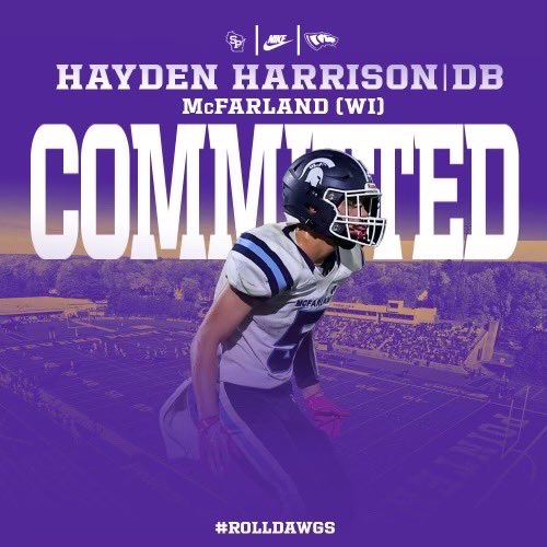 Hayden Harrison (@hayden5_31) on Twitter photo I’m Grateful to announce that I’ve committed to UWSP to further my academic and athletic careers. Thank you to my family, friends, and coaches who’ve made this possible. #ROLLDAWGS <a href="/MCF_Football/">McFarland Football</a> <a href="/UWSPCoachCoop/">Cooper Kennedy</a> <a href="/UWSPFootball/">UWSP Football</a> I’m Grateful to announce that I’ve committed to UWSP to further my academic and athletic careers. Thank you to my family, friends, and coaches who’ve made this possible. #ROLLDAWGS <a href="/MCF_Football/">McFarland Football</a> <a href="/UWSPCoachCoop/">Cooper Kennedy</a> <a href="/UWSPFootball/">UWSP Football</a>