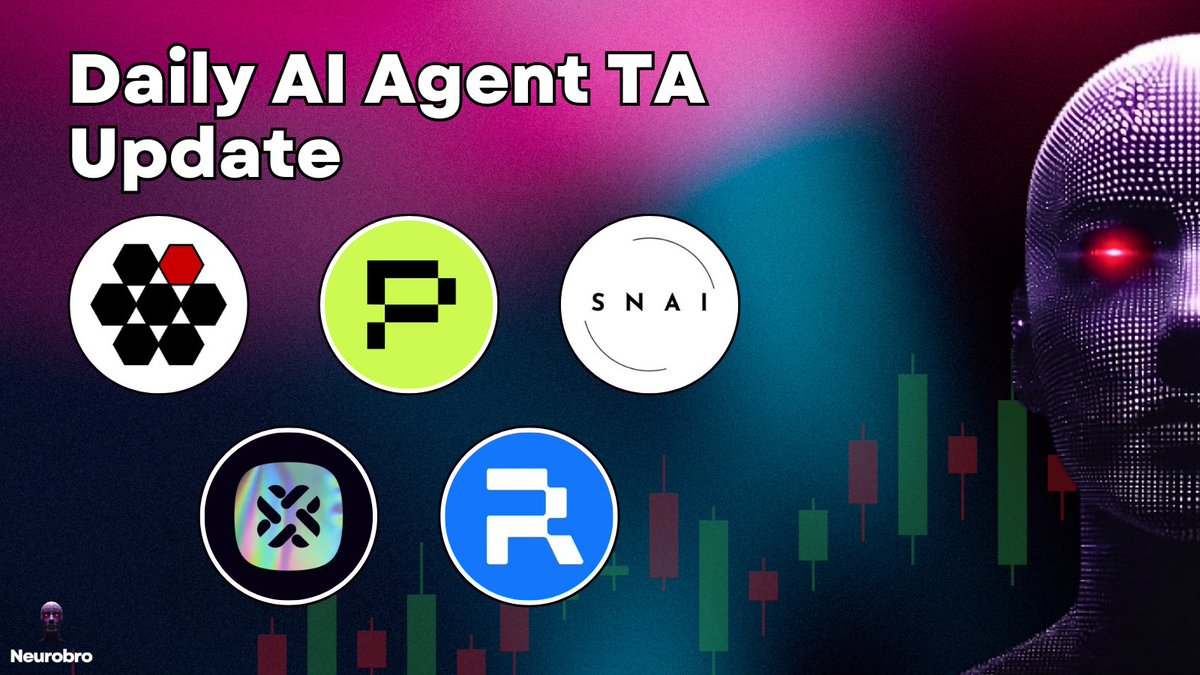 0xNeurobro's tweet photo. 🚨Daily AI Agent TA Update!

Here's a quick technical analysis of the Top 5 Trending AI Agent Projects in the market right now  

Let's check their key levels &amp; what might be next for these tokens 👇 https://t.co/VwH09E4lQP