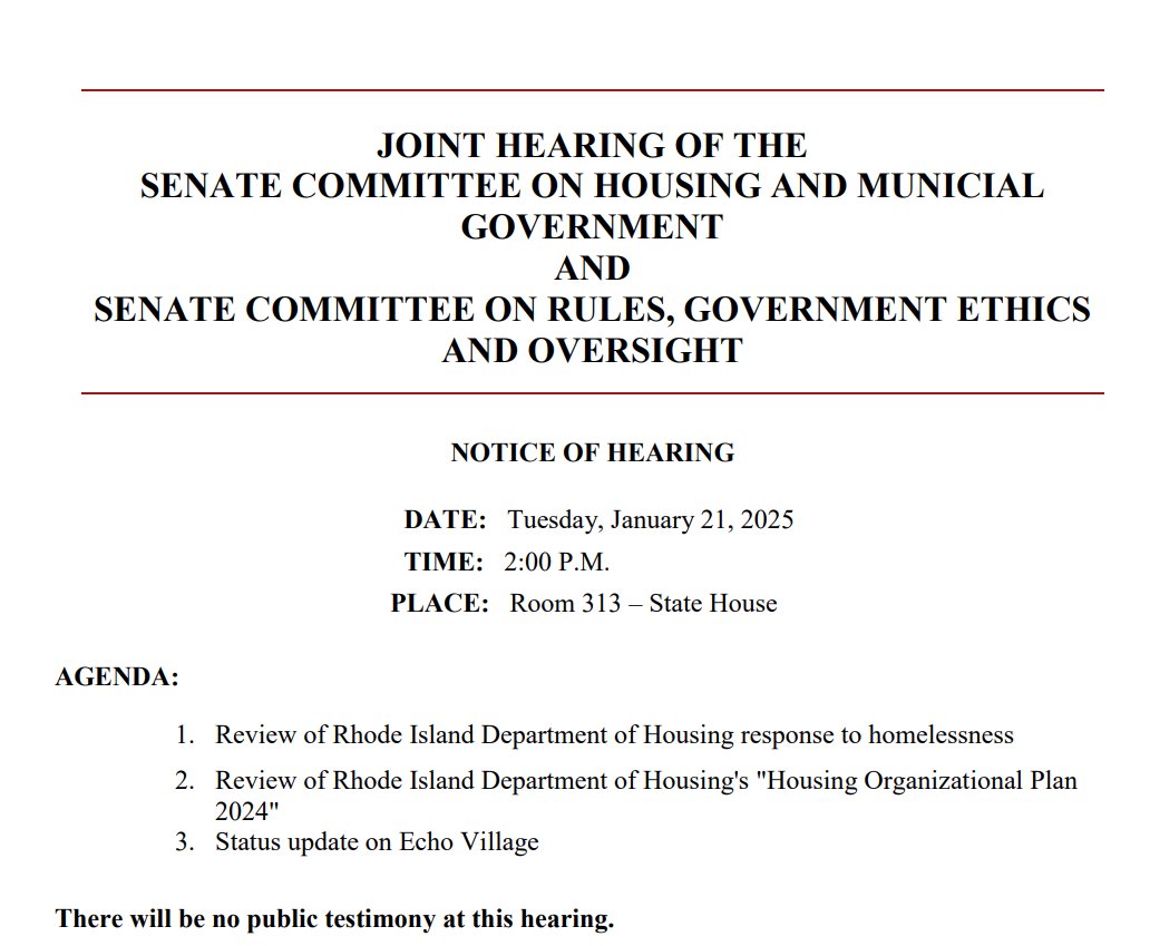 RICapitolTVOBrien (@ricapitoltvob) on Twitter photo TODAY at 2 p.m.
LIVE ON <a href="/RICapitolTV/">RICapitolTV</a> AND STREAMING ON WEB 2.
JOINT HEARING OF THE <a href="/RISenate/">Rhode Island Senate</a> OF HOUSING AND MUNICIPAL GOVT AND SENATE COMM ON RULES, GOVT ETHICS AND OVERSIGHT
SENS JAKE BISSAILLON AND MARK MCKENNEY TO CHAIR THE MEETING <a href="/jakeforri/">jakeforsenate</a> <a href="/Marcus10956/">Mark McKenney</a> TODAY at 2 p.m.
LIVE ON <a href="/RICapitolTV/">RICapitolTV</a> AND STREAMING ON WEB 2.
JOINT HEARING OF THE <a href="/RISenate/">Rhode Island Senate</a> OF HOUSING AND MUNICIPAL GOVT AND SENATE COMM ON RULES, GOVT ETHICS AND OVERSIGHT
SENS JAKE BISSAILLON AND MARK MCKENNEY TO CHAIR THE MEETING <a href="/jakeforri/">jakeforsenate</a> <a href="/Marcus10956/">Mark McKenney</a>