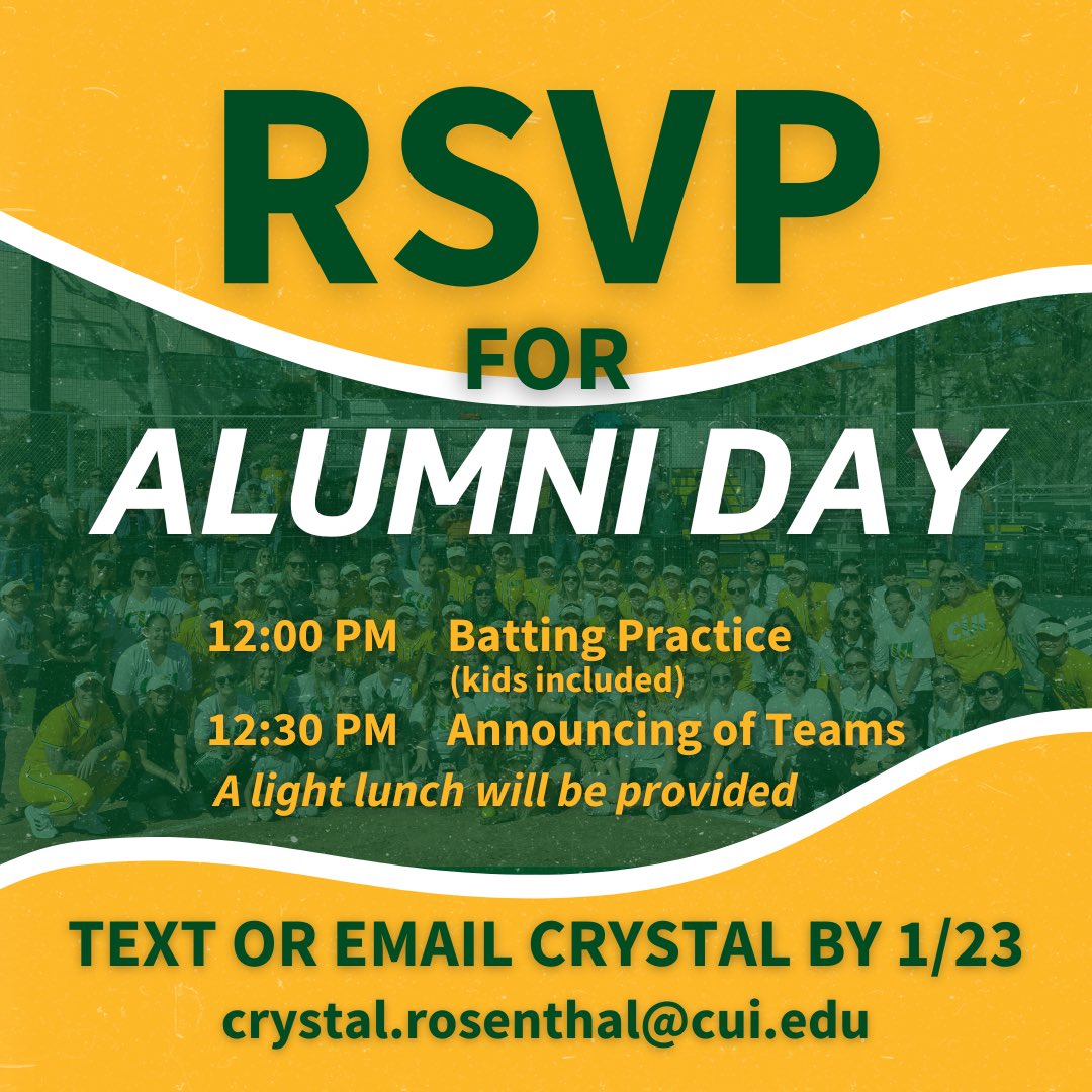 🚨𝐀𝐋𝐔𝐌𝐍𝐈🚨RSVP by this Thursday 1/23! We can’t wait to see everyone😊