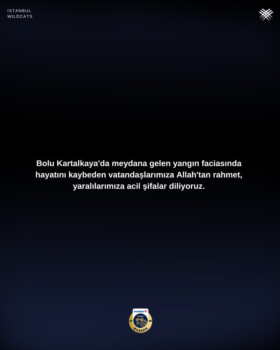 Bolu Kartalkaya Kayak Merkezi'nde çıkan yangında hayatını kaybeden vatandaşlarımıza Allah'tan rahmet, yaralılarımıza acil şifa diliyoruz.