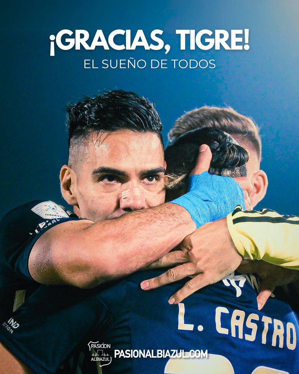 PasionAlbiazulO's tweet photo. Ⓜ️⚽️ Verte jugar con la camiseta de Millonarios no fue solo un sueño hecho realidad para ti, sino para todos los hinchas azules. Gracias por la entrega y pasión en cada juego y por estar en la historia del equipo más grande de Colombia. 

¡Esta siempre será tu casa, Tigre! 🐯 https://t.co/PVNhYnL3Ez