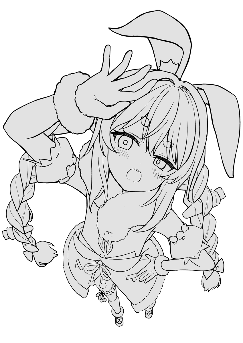ぺこーら線画😎 