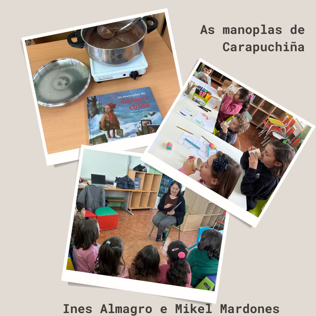 craoroso's tweet photo. Martes de diversión e ledicia. Chocolatada grazas ao conto #asmanoplasdecarapuchiña #inesalmagro #mikelmardones #oqo #bibliotecaescolar #bescolaresgal #cafi #poloscreativos #bibliotecacreatica #lecturaefamilias #bega25 #oqo @oqoeditora @bescolaresgal @cafigalicia @craoroso https://t.co/pumQMp4hTQ